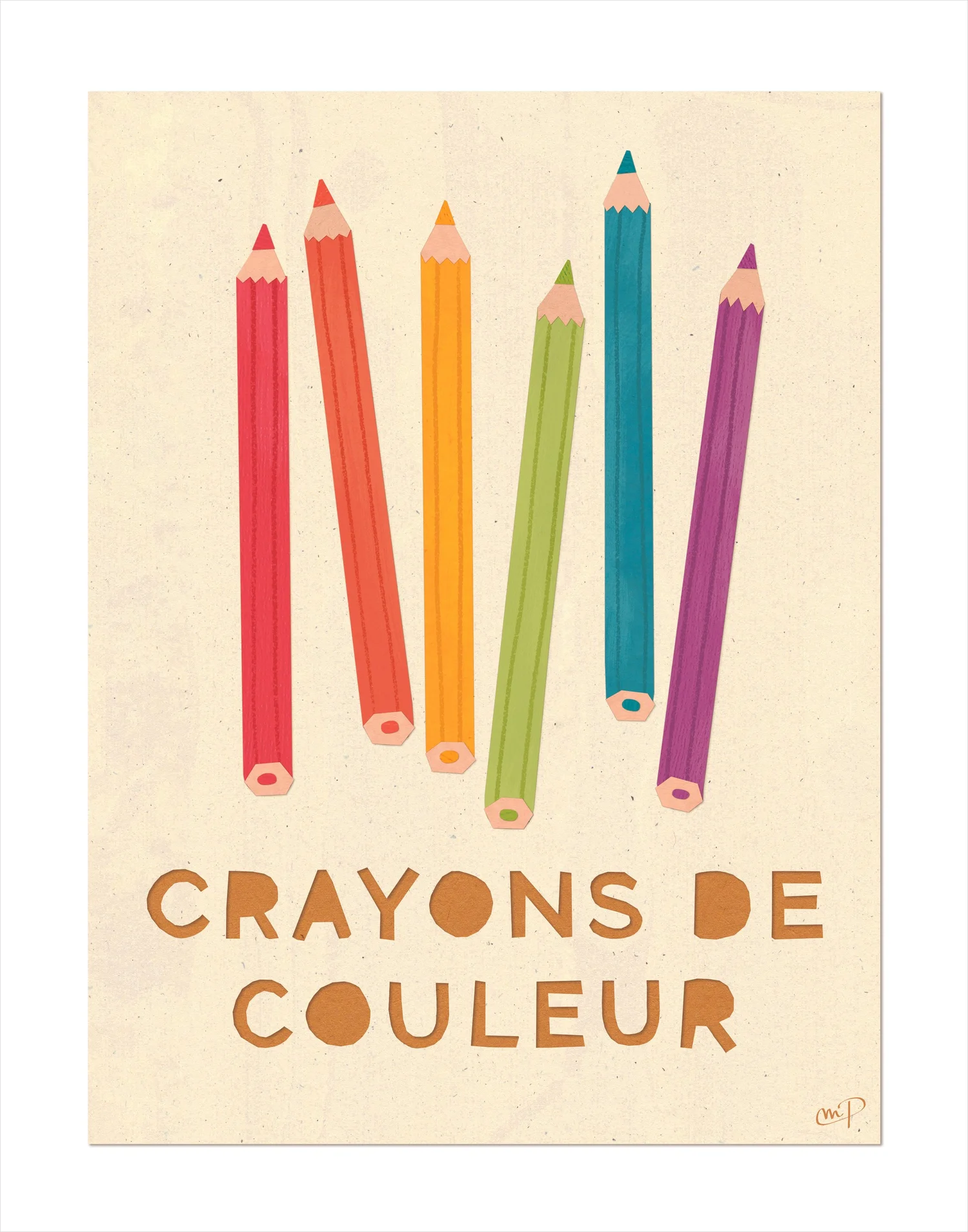 French kids poster - Crayons de Couleur