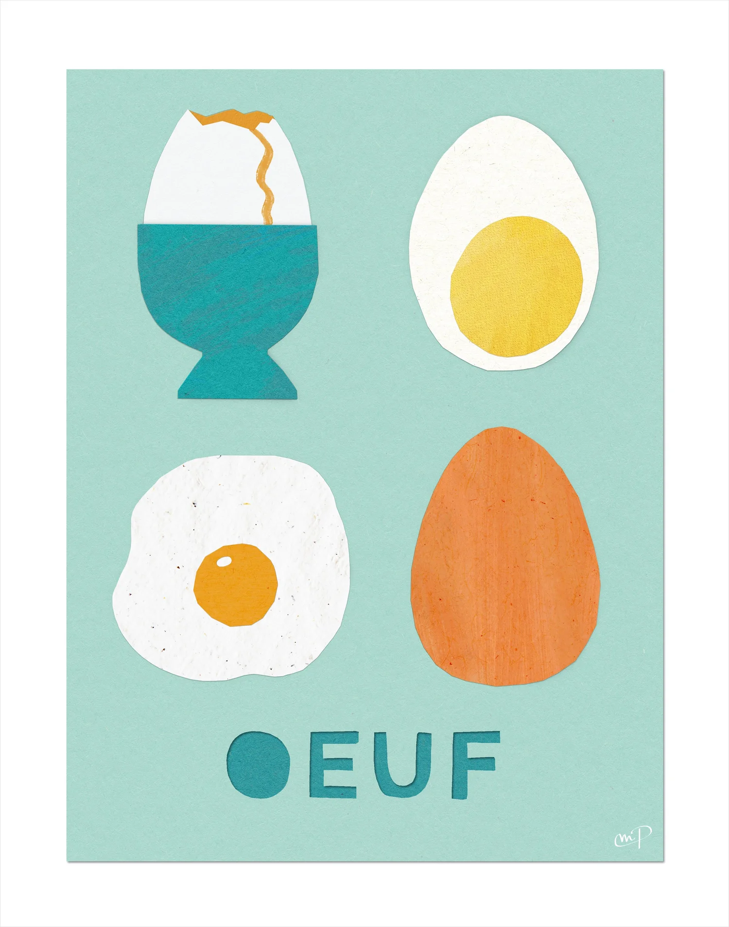 French kids poster - Oeuf
