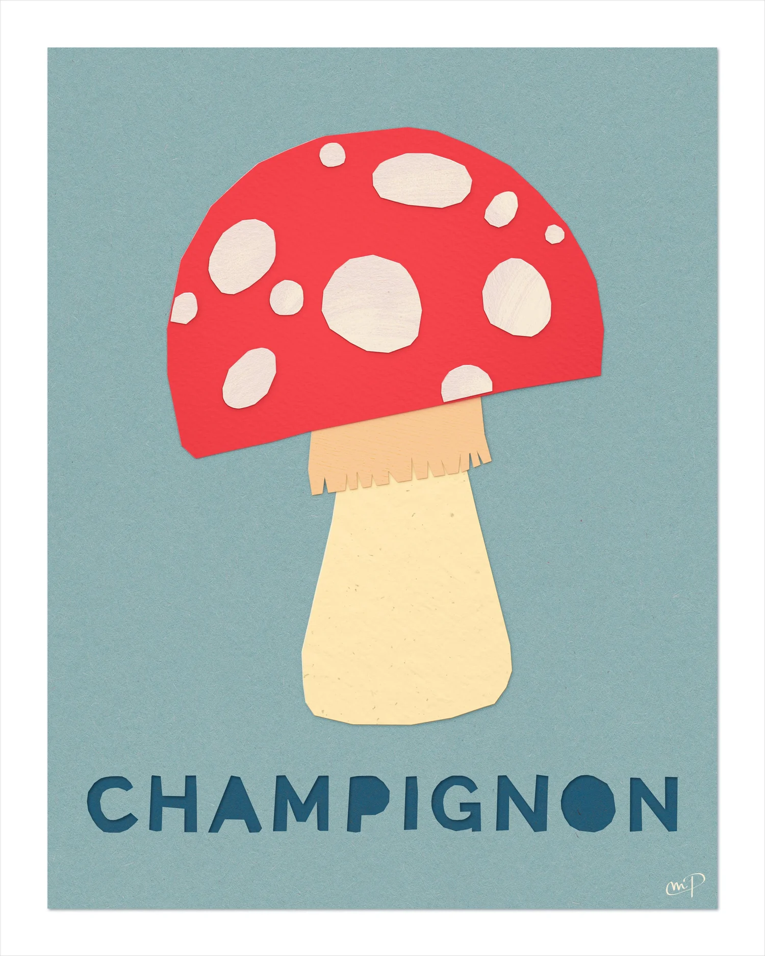 French kids poster - Champignon