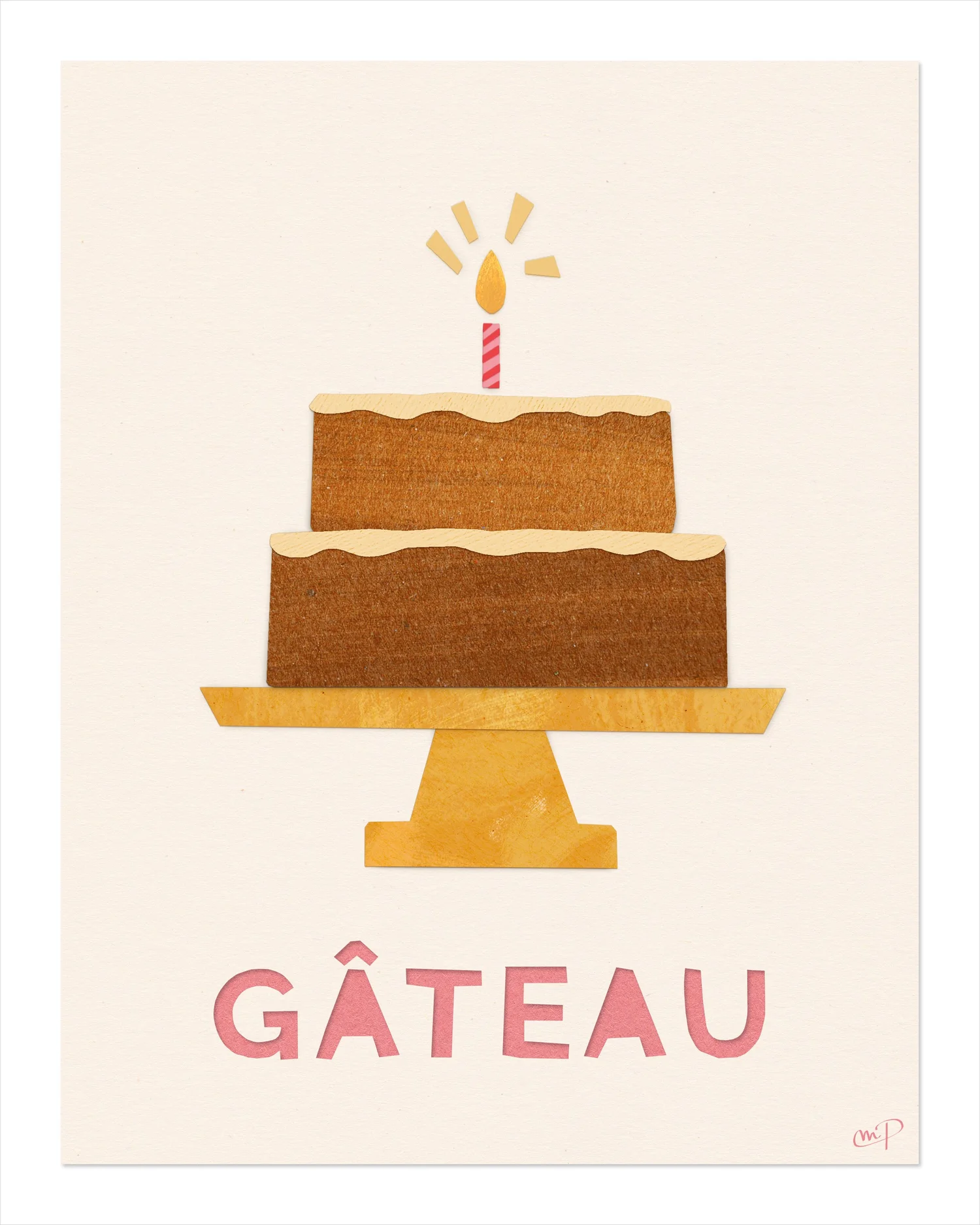 French kids poster - Gateau