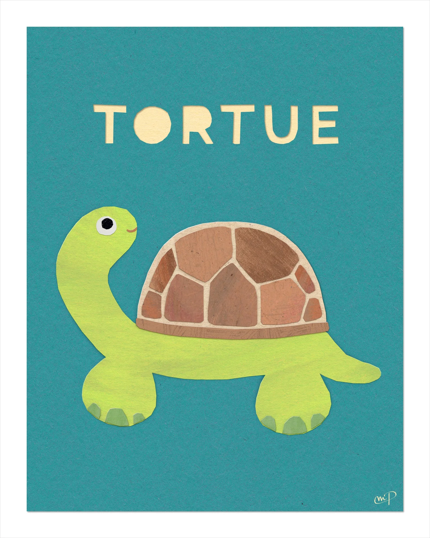 French kids poster - Tortue