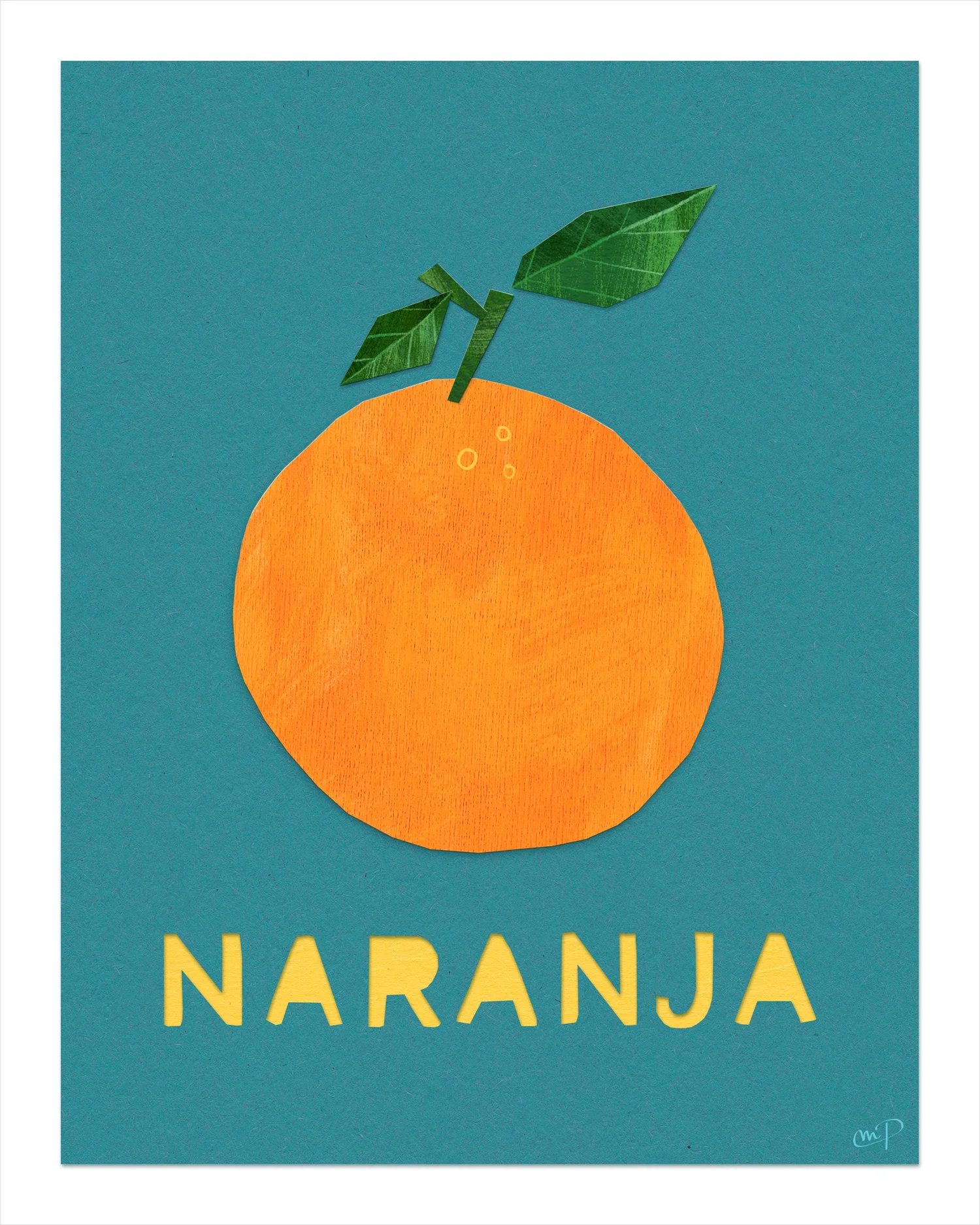 Spanish kids poster - Naranja